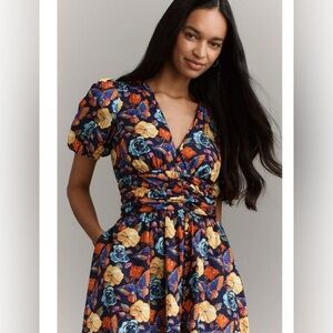 NWT Anthropologie The Katerina V-Neck Button-Front Maxi Dress